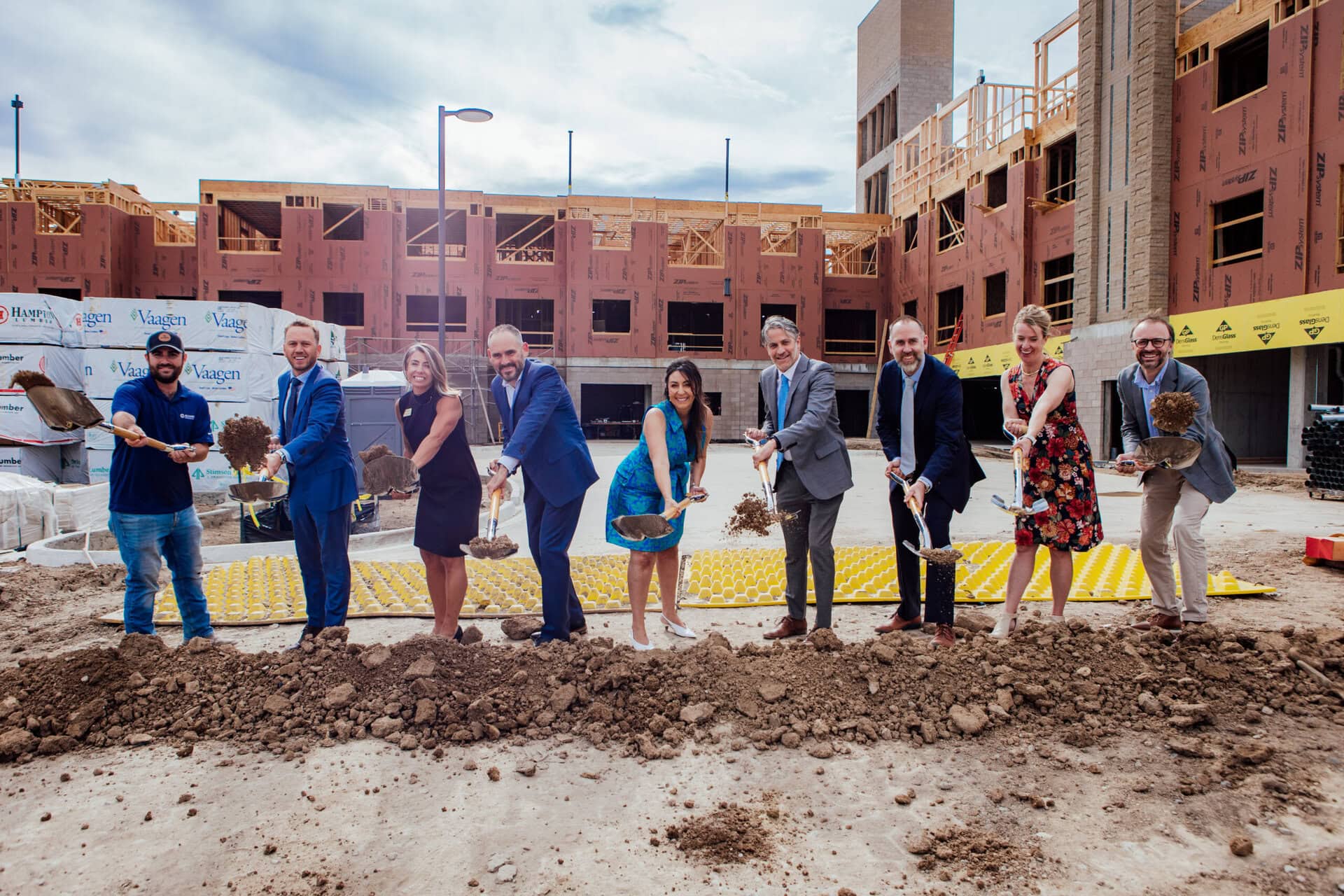 Forte Senior Affordable Housing Community construction photo, RidgeGate Village Center, Lone Tree, Colorado